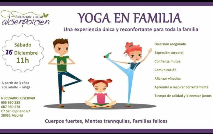 taller yoga en familia 16 diciembre 2023