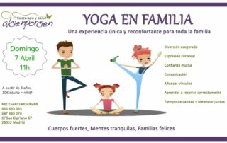 taller yoga en familia madrid 07 abril 2024