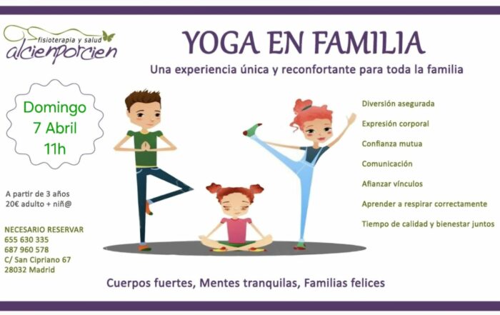 taller yoga en familia madrid 07 abril 2024